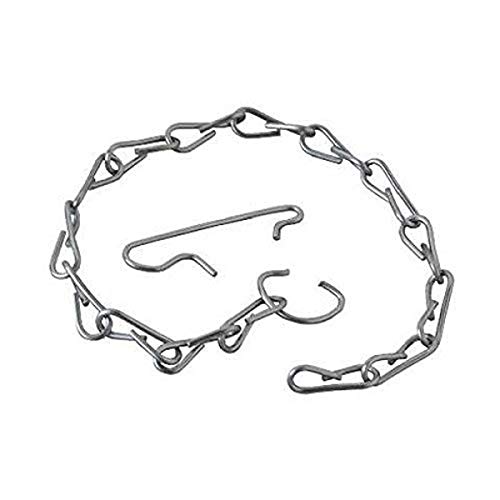 Master Plumber 9-1/2 Inch Toilet Flapper Chain and Hook, Stainless Steel