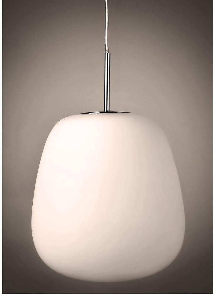 ET2 Lighting Puffs 1-Light Pendant | Matte White Finish | Matte White Glass Shade | Modern Hanging Pendant Light for Kitchen Islands and Dining Rooms | Adjustable Cord Suspension | E21121-11WT