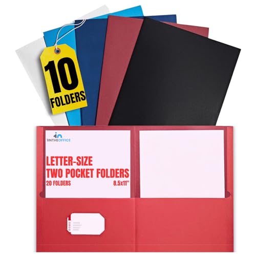 1InTheOffice 1InTheOffice 2 pastas de bolso, pastas de dois bolsos com bolsos, pastas de apresentaçã