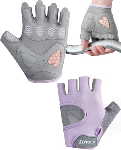 Jaffick Workout Gloves for Women Lightweight | Breathable Fitness Gloves with Non-Slip Grip for Gym,...