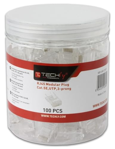 Connecteur RJ45 Cat5e transparent Techly pour installer internet dans toute la maison