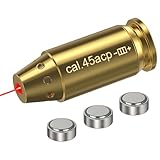 VANTARA Red Laser Bore Sight 9mm/12GA/223/243/308/3030/30-06/40S&W/45ACP Laser Boresighter with Batteries Zeroing Optics Bore Sighter for Hunting Guns Pistol and Rifle (45ACP)