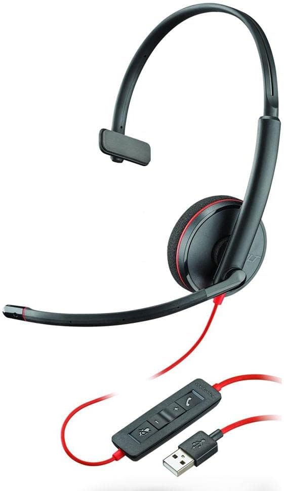 Plantronics Blackwire 3200 Mono Corded UC Headset With USB Connectivity