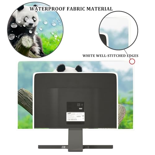 Image of Cute Giant Panda Waterproof Screen TV Cover 32 Inch Lovely Natural Animals TV Display Screen Covers Dust-Proof Anti-Scratch Anti-Static Protective for Screen 32 Inch TV LED LCD OLED