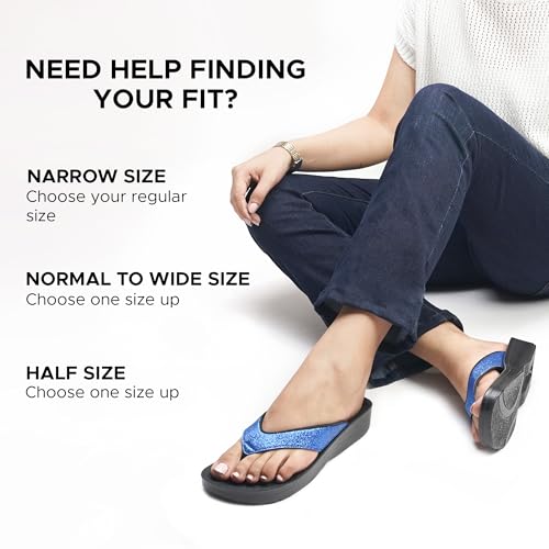 Image of AEROTHOTIC Original Orthotic Comfort Thong Style Flip Flops Sandals for Women with Arch Support for Comfortable Walk