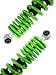 GJDRIVER 2PCS Front Shocks Absorber green Spring with Yamaha Banshee 350 YFZ350 1987-1999 2000-2006