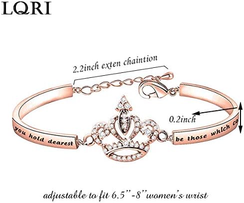 Miniatura 7 de LQRI Regalo de quinceañera Sweet 15 Gift Princess Crown Bracelet May the Dreams You Hold Dearest Be Those 15th Birthday Gift