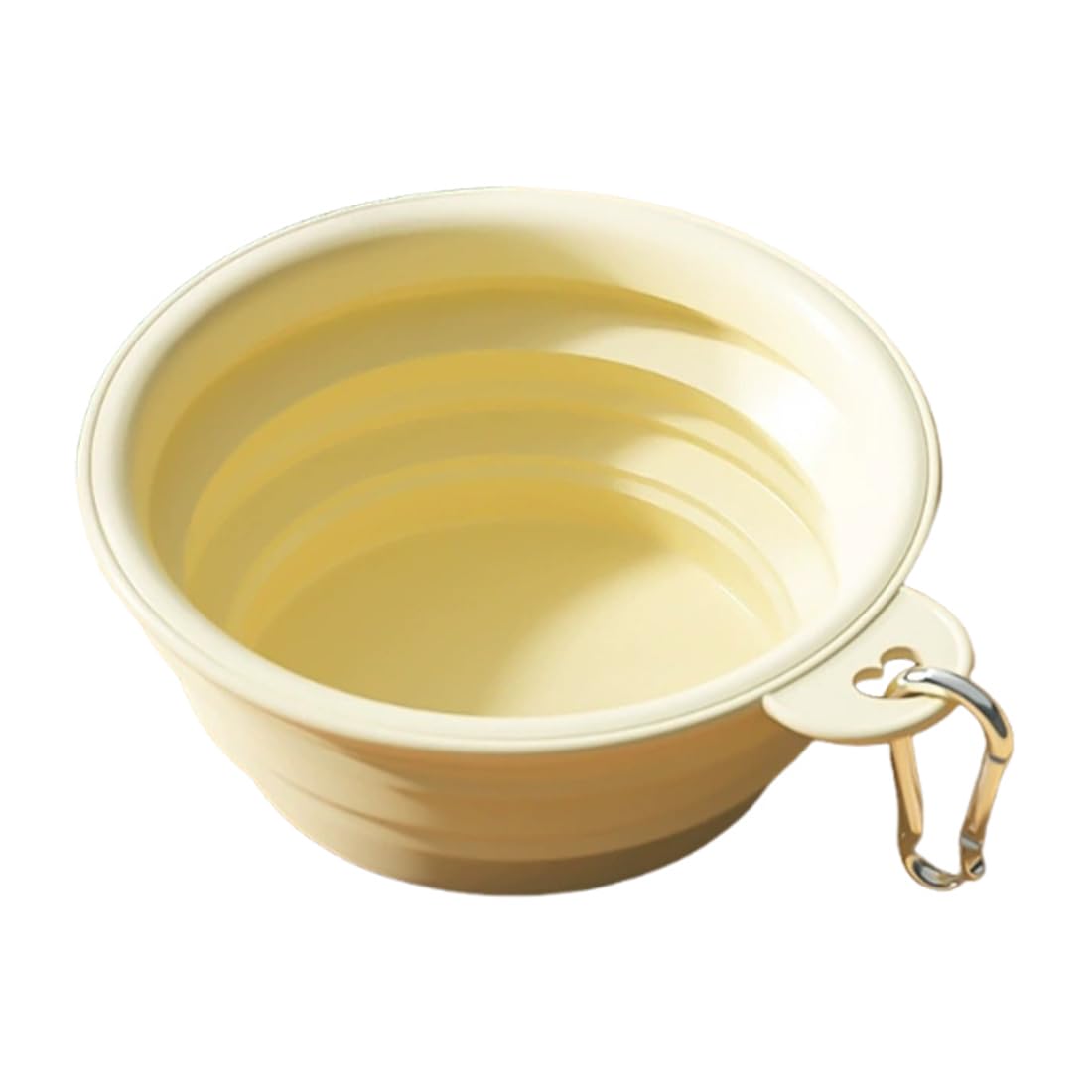 Foldable Pet Feeder, Portable Dog Water and Food Bowl with Carabiner, Bowl Feeder, Silicone Bowl, for Hiking and Camping for Dogs and Cats, 350ML