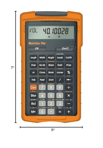Calculated Industries 4325 HeavyCalc Pro Feet-Inch, Tenths, Yards and Metric Construction Math Calculator Tool for Engineers, Estimators, Excavators, Highway Contractors and Heavy Equipment Operators - Thumbnail 2