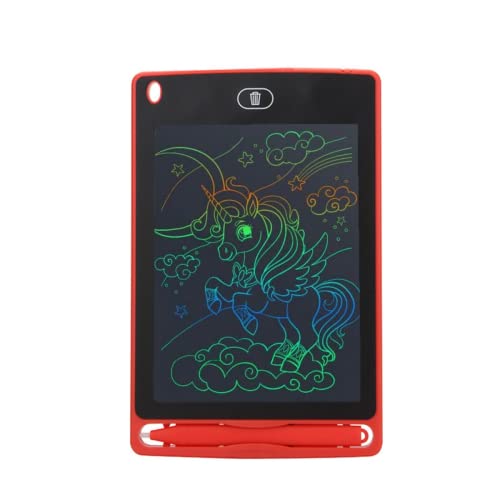 SKY-TOUCH LCD Writing Tablet 8.5 Inch Doodle Pad Portable Erasable Reusable Writing and Drawing Pad Learning Toys Kids Writing Pad for Boys and Girls (Red)