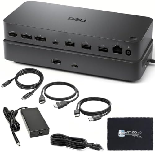 Dell Pro Dock WD25 USB-C Docking Station – 100W Power, Dual 4K Display Support, Includes Anyhdd HDMI, DisplayPort and C to C Cable, 3 Year Warranty