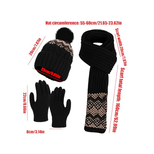 Gorro de invierno con bufanda para el frío diario con elegancia 2