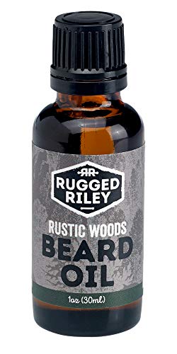 Rugged Riley by Fabulous Frannie All Natural Men's Rustic Woods Beard Oil made with Almond and Jojoba Oil, Citronella, Fir Needle, Lemon and Tea Tree Essential Oils 1oz