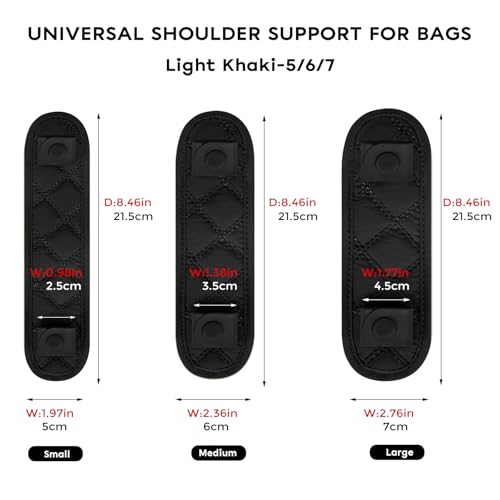 Image of GIVLEFLY Shoulder Strap Pad for Purse and Tote Bags, Soft Nylon Cushion Cover, Snap-On Protector for Flat Handbag & Crossbody Straps