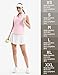 MIER Light Pink Golf Shirt for Women Sleeveless Collared Polo Shirts 1/4 Zipper Tank Tops Quick Dry Athletic Casual Tees, M