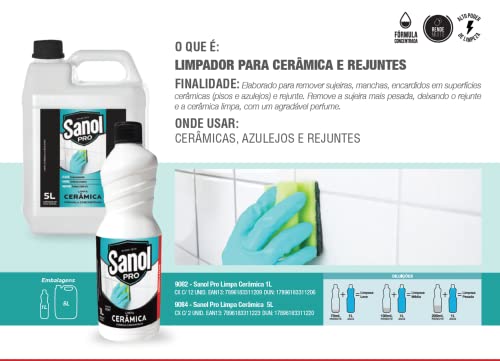 Sanol Pró Limpa Cerâmica 1 Litro Branco