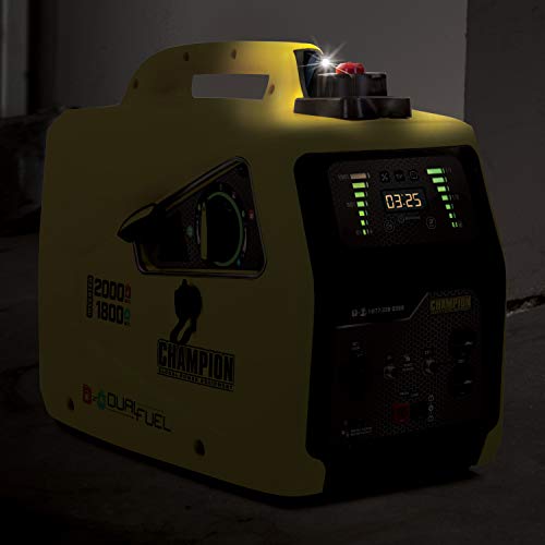 Champion Power Equipment 100402 2000-Watt Dual Fuel Portable Inverter Generator, Parallel Ready