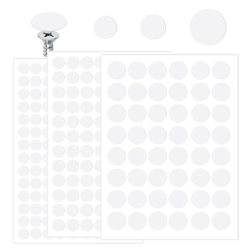 Eiodoni 290Pcs Self-Adhesive Screw Hole Sticker Non-Faded & Dustproof PVC
