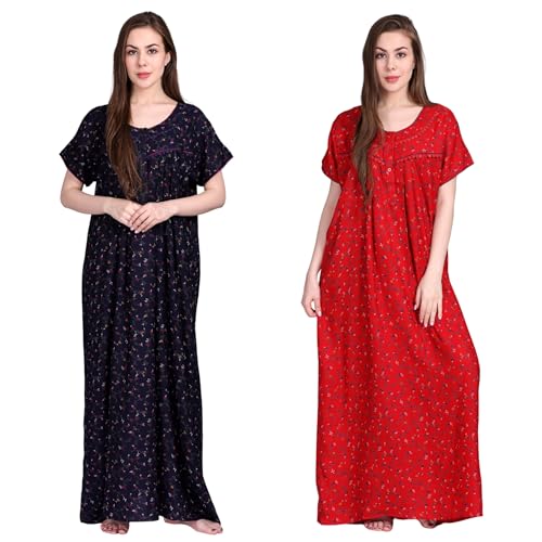 Image of Women's Alpine Floral Print Maxi Night Gown