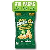 CheeseO's - Knusprig Gepufft Käse Snacks - Cheese & Onion 20g (Pack of 10) - Keto Snack - Proteinreich - Vegetarisch - Glutenfrei - käse chips - Gesunder snacks, gebacken und lecker