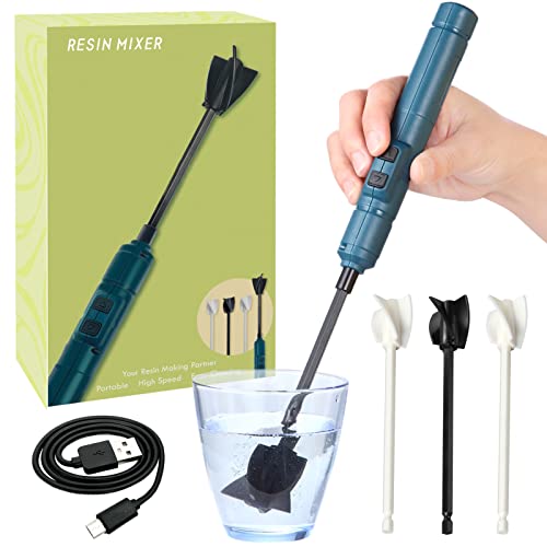 Resinfans Premium Electric Epoxy Resin Mixer - Epoxy Resin Mixer, Resin Mixer Electric for Epoxy, for Minimizing Bubbles Epoxy Resin Molds Silicone, Resin Supplies & Epoxy Molds