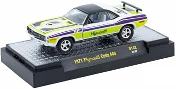 M2 Machines AutoThentics 1971 Plymouth Cuda 440 164 Scale 32500-S142 25-67