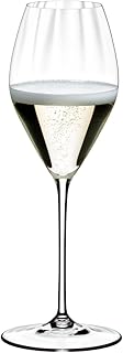 RIEDEL Performance Champagner Gläser 4er Set, 375 ml, Champagnergläser mit optischem Effekt, Kristallglas