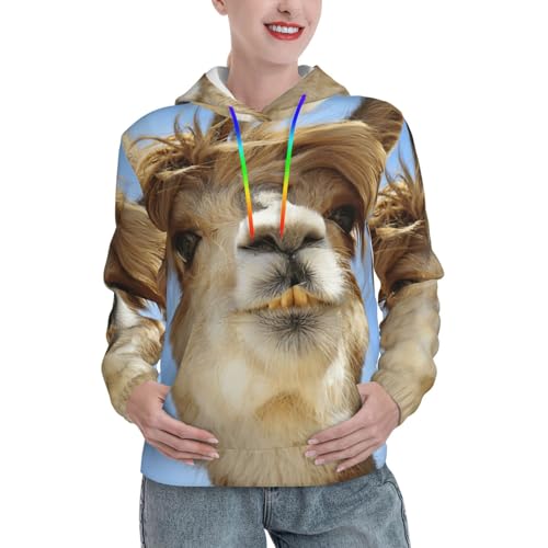 Sweat à capuche alpaga amusant pour vos moments de détente à la maison