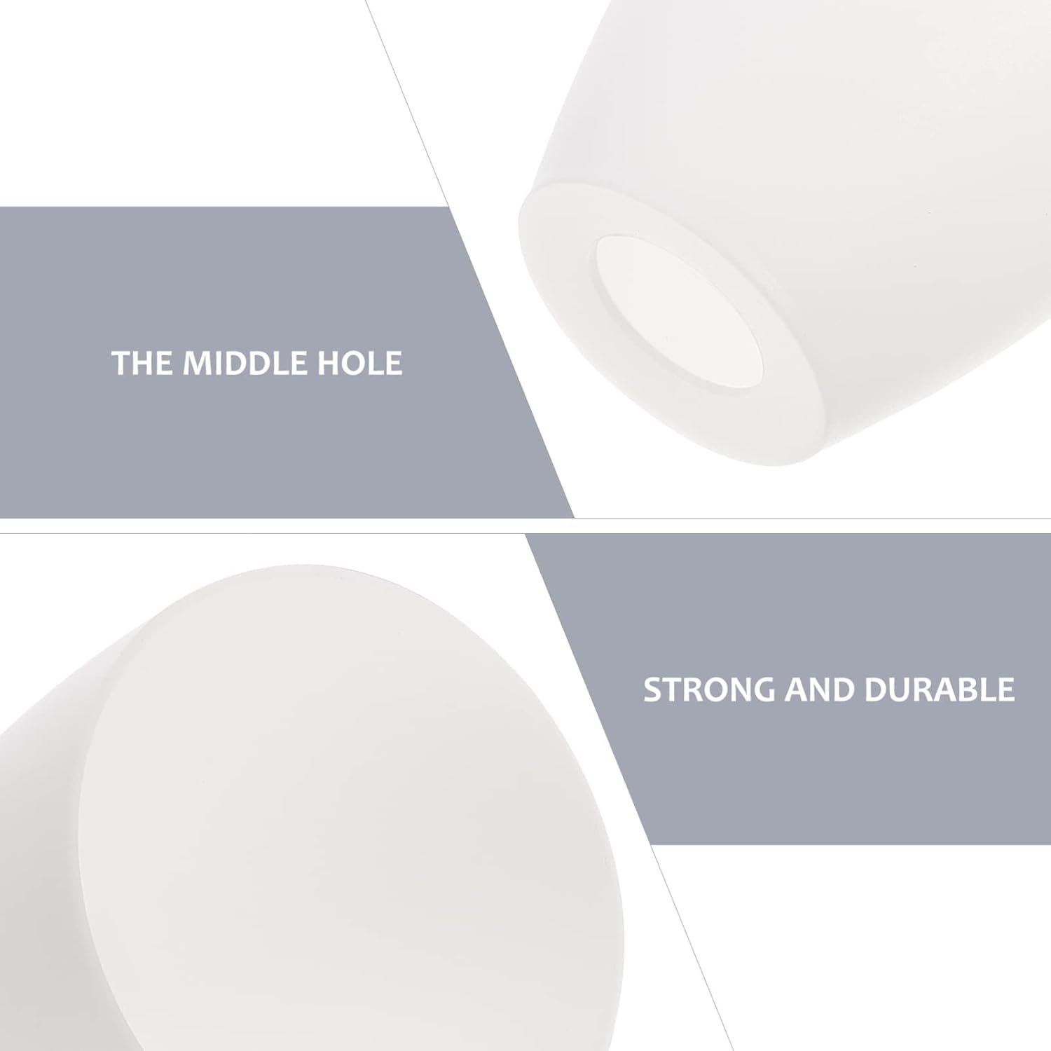 Uonlytech Lamp Shades 4Pcs Plastic Lamp Shade Replacement White Horseshoes Ceiling Cover for Chandelier Pendant Wall Sconces Light, 10X10X11cm Home Decor