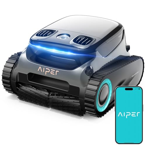 AIPER Scuba S1 Pro Poolroboter Boden und Wand mit Wasserlinienreinigung, Intelligenter Navigation, 180 Minuten Batterielaufzeit, Poolsauger Ideal für Eingelassene Pools bis zu 200㎡ (Generalüberholt)