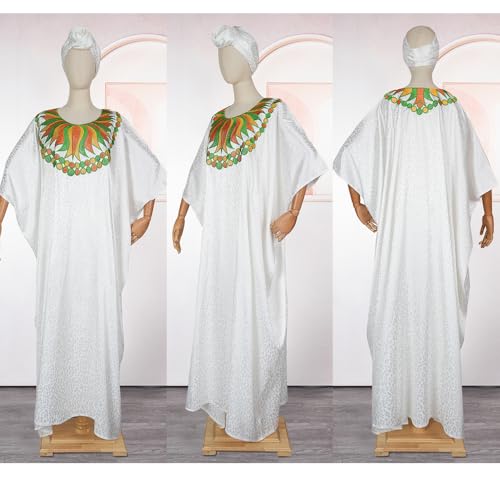 Image of HD African Dresses for Women Fashion Beading Rhinestone Kaftan Maxi Dress