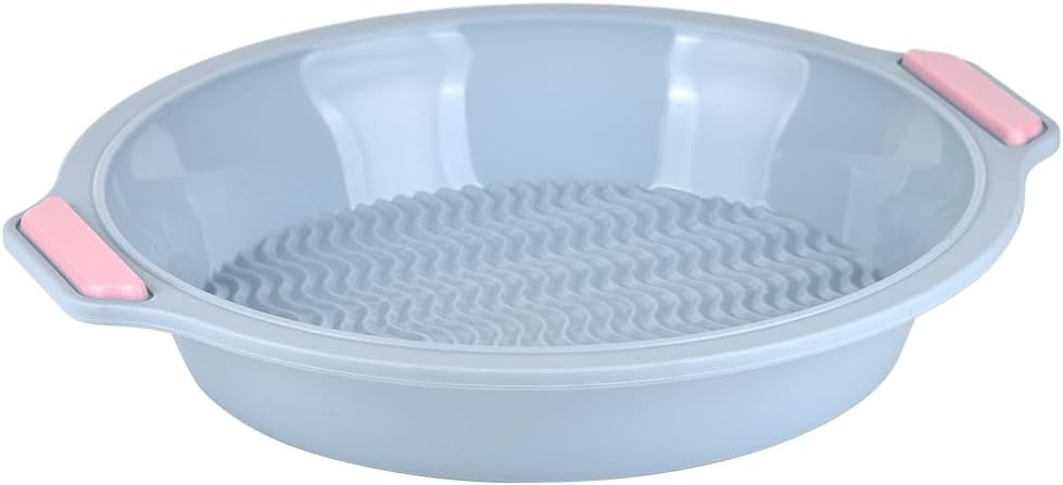 Guowall Silicone Round Cake Pan for Layer Cake, Cheese Cake, 8 inch Nonstick Cake Mold for Baking with Metal Reinforced Frame - 8 inch