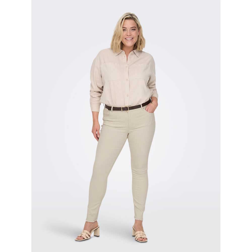 ONLY Carmakoma Carwilly Reg Ank Raw Sk Dnm Dot019 Noos - spodnie jeansowe Kobiety