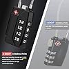 Diyife TSA Luggage Locks, [Upgrade Version][2 Pack] TSA Approved Suitcase Lock 4-Digit Re-settable Combination Lock, Cable Backpack Locks, Code Lock for Travel Suitcase Luggage Bag Lockers (Black)