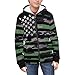 XXQGOMG Sweatshirt for Boys Zip up Hoodie Size 14-16 Green Camo American Flag Full Zipper Hooded Fashion Sweatshirt with Kangaroo Pocket Easy Washable Winter Clothes for Boys Fall Jackets