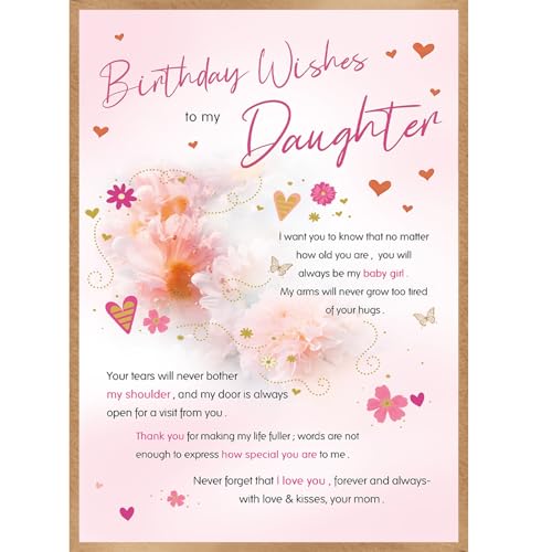 HEJOYN Daughter Birthday Card