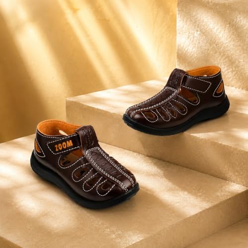 Image of ZOOM Sandals Casual Fisherman Adjustable Sporty Summer Closed Comfortable Toe Sandals with Premium PU Padding For unisex kids-pack of 1(9 Months-4.5 Years)