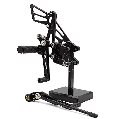 Cnc K9 K11 Motorcycle Rearset Foot Pegs Rear Set Footrests Compatible With Gsxr 1000 Gsxr1000 Gsx-R1000 2009-2016 Adjustable Black #TOP1