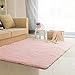 Produktbild DADAO Teppich Wohnzimmer Shaggy Teppich Teppich rechteck Anti-rutsch teppiche eignen Sich für alle hartböden um sicherzustellen, DASS Ihr Teppich ist sicher 3.5cm plüsch-Rosa 100x200cm(39x79inch)