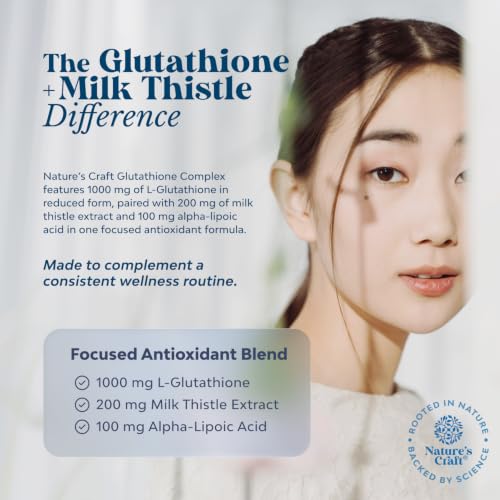 Reduced Glutathione Supplement with Milk Thistle