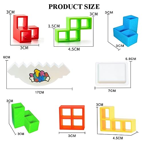 TSKLooy 48 Pcs Tetra Tower Stacking Game,Balance Building Blocks Tetra Tower Game,Tetra Tower Game for Kids & Adults,Family, Parties, Travel.
