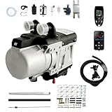 5KW Calentador de Agua Líquida Diesel 12V 24V, Precalentador Motor Hidrónico de Estacionamiento con Mando, Kit de Calefacción Silencioso para Camiones y Camper(24V)