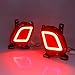 KITOCARTOP LED Rear Bumper Reflectors Tail Lights Fit for 2015 2016 2017 2018 Toyota Highlander with LED Sequential Turn Signal Light/Brake/Driving/Fog Lamps Red Lens