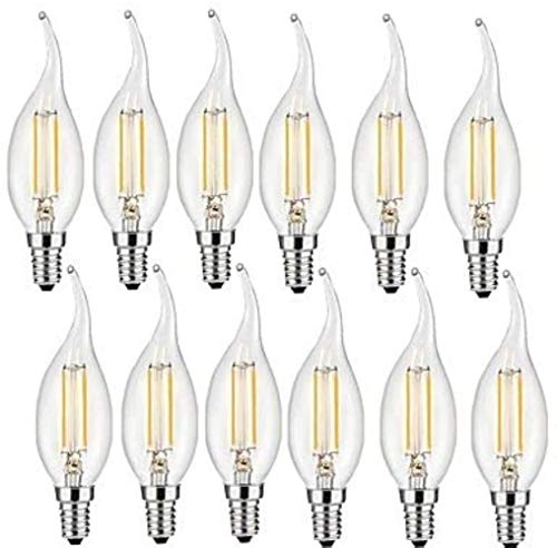Ampoule LED bougie E14 blanc lot de 5 lampe flamme culot E14 blanc