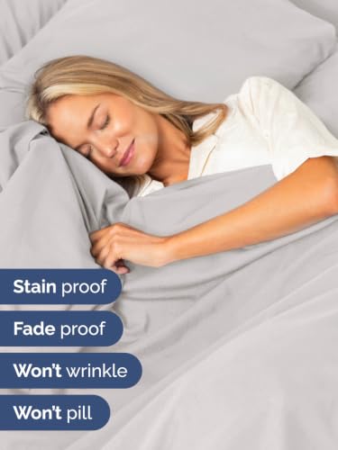 Image of Extra Deep Pocket King Size Sheet Set - Breathable & Cooling - French Grey