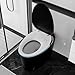 WinZo Luxury Smart Toilet With Bidet Seat, Elongated Egg Shaped Modern Design, Auto Open Auto Flush, Adjusted Heated Seat, Warm Water and Dryer, Night Light, Side Buttons, Matte Black