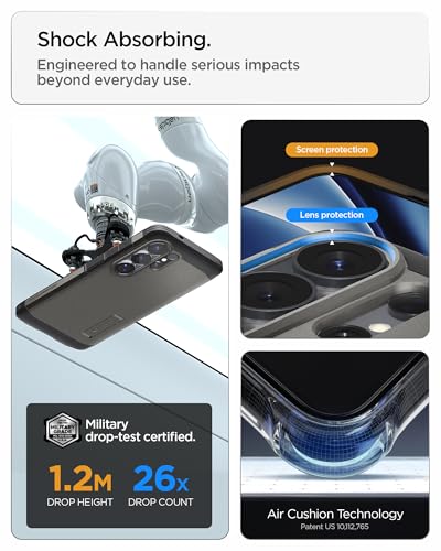 Image of Spigen for Galaxy S26 Ultra Case, Tough Armor MagFit [Kickstand] [Compatible with MagSafe] [Military-Grade Protection] - Gunmetal