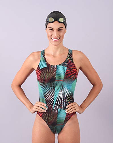Fabíola Molina Maiô Para Natação Comfort Trad 922, Multicolorido, Tamanho G