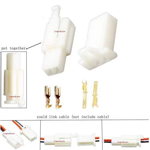 Lsgoodcare 20Pairs 2.8Mm 2Pin Way Automotive Electrical Wire Connector Male Female Cable Terminal Plug Kits For Motorcycle Bike Car #TOP2