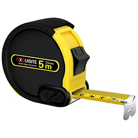 Qiccijoo Tape Measure,Retractable Measuring Tape 16Ft/5m Metric and Imperial for Construction,Contractor,Surveyors,Carpenter,Engineers,Electricians,Architect Cover
